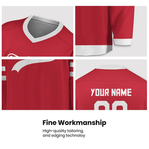 Maillot de hockey sur glace respirant et anti-transpiration, personnalisé avec impression par sublimation, vente en gros directe usine - Product Image 5