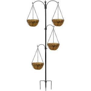 Pot de fleurs suspendu en métal décoratif, artisanal, écologique, durable, avec trou de drainage pour l'aménagement de jardins intérieurs/extérieurs - Product Image 6