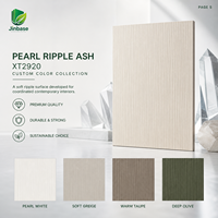 Panneau MDF mélaminé Jinbase Ivory Rift Texture 18 mm E0 1220x2440 mm, panneau MDF stratifié pour meubles et panneaux muraux