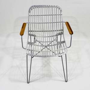 Comhome เก้าอี้หวายพลาสติกทนทานเฟอร์นิเจอร์ห้องนั่งเล่นที่ทันสมัยพร้อมหมอนอิงลึก - Product Image 5