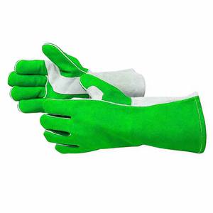 Guantes de Soldadura de Cuero Reforzado, Resistentes a la Abrasión y al Calor, para Bomberos, de Alta Durabilidad, para Asar a la Parrilla y Barbacoa - Product Image 3