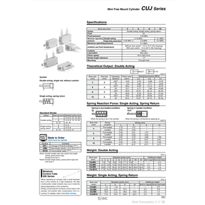 กระบอกเมาท์ฟรี SMC ขนาดเล็ก CDUJB8-8D ชิ้นส่วนนิวเมติก - Product Image 1