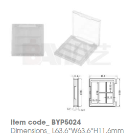 Contenedor de Plástico Transparente Compacto de Lujo con Tapa Abatible y Logotipo Personalizado para Sombra de Ojos, Corrector de Color y Maquillaje en Barra - Product Image 1