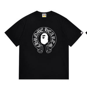 Camiseta de Hombre Bathing Ape con Estampado de Cabeza de Mono a Cuadros, 100% Algodón, Estilo Casual - Product Image 5