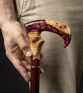 Perfecto para el uso diario y aventuras al aire libre, este bastón de resina y madera ofrece estabilidad y comodidad. - Product Image 2