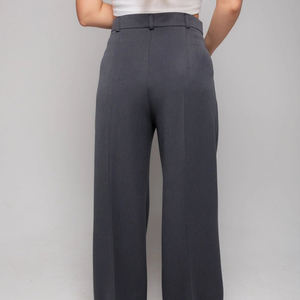 Wholesale High Quality Custom Logo New Design Lightweight High-Waist Linen Streetwear Style <b>Trouser</b> <b>Drawstring</b> <b>Trouser</b> For Women - Product Image 3