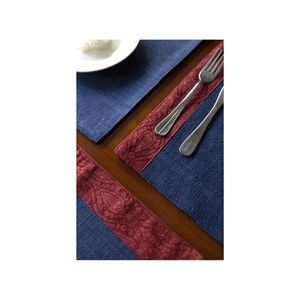 Solid Royal Blue Plain Embroidered Summer Placemat Wedding Party <b>Dining</b> Decor Linen <b>Table</b> Mat Kitchen Accessories <b>Table</b> Napkin - Product Image 6