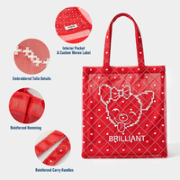 Sac fourre-tout en tulle brodé personnalisé avec logo, écologique, en maille, motif animal mignon, transparent, pour le shopping, cadeau de demoiselle d'honneur