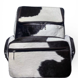 Handmade Hair-On Cowhide Leather <b>Backpack</b> Travel Laptop Bag Custom Logo Wholesale Supplier Manufacturer Bulk LHBP-0036 - Product Image 1