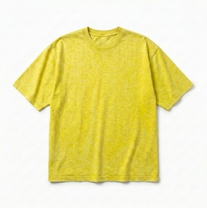 เสื้อยืดโอเวอร์ไซส์ผ้าฝ้ายฟอกสีสไตล์สตรีทแวร์สำหรับผู้ชาย พิมพ์ลายตามสั่ง แขนสั้น ผ้าหนา รับผลิตแบบ OEM - Product Image 1