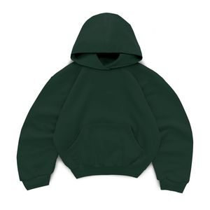<b>Men's</b> White Hooded Sweatshirt Regular Fit Solid Color Casual French Terry <b>Pullover</b> Knitted Hoodie - Product Image 2