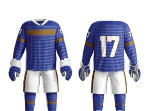 Uniforme de hockey sobre hielo para hombre, precio ajustable, antiarrugas, calidad premium, ligero, totalmente personalizable - Product Image 3