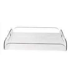 Glossy Top Quality Acrylic Display Serving Storage Tray For Tea Coffee Breakfast <b>Clear</b> Organizer Tray For Home Coffee TableDecor - Product Image 6