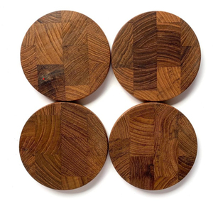 Sous-verres ronds en bois de noyer écologiques, modernes et personnalisables pour tasses à café et boissons, vente en gros au prix le plus bas - Product Image 5