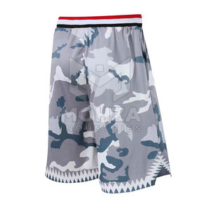 Nouveau design, short de basketball décontracté pour homme, taille mi-haute, sur mesure, respirant, séchage rapide, 100% polyester, vente en gros - Product Image 3