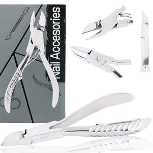 Coupe-cuticules professionnel en acier inoxydable à double ressort avec poignée ergonomique – Pince à ongles et coupe-peaux pour manucure - Product Image 3