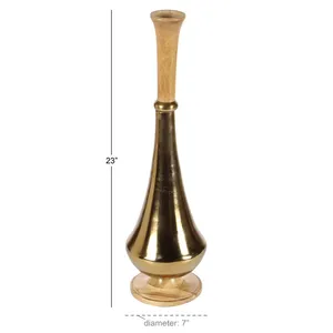 Handmade Eco-Friendly Coastal <b>Iron</b> Tabletop Vase 23 Inch Diameter <b>7</b> Inch Modern Decorative Flower Vase - Product Image 1
