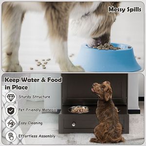 Stazione di Alimentazione Intelligente per Animali Domestici con Ciotola in Acciaio Inox, Design Portatile Anti-Goccia per Gatti e Cani - Product Image 6