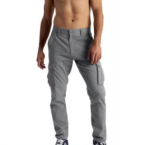 Pantalon cargo décontracté en toile de coton de haute qualité pour homme, personnalisé, neuf, pas cher, pour travaux de construction avec poches, vente chaude en gros - Product Image 1