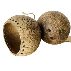 Кокосовый подвесной горшок из Вьетнама/дешевый кокосовый горшок/кокосовый горшок с подвесной кокосовой посудой