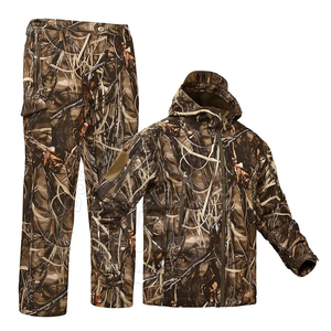 Traje de Caza Clásico de Alta Calidad para Invierno, 100% Lona de Algodón, Absorbente de Humedad, Ignífugo, Transpirable, Cálido, Cómodo, Sólido - Product Image 5