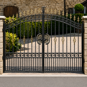 Browse top quality wrought iron <b>gates</b> designed with intricate patterns, robust steel strength, and timeless architectural style. - Product Image 4