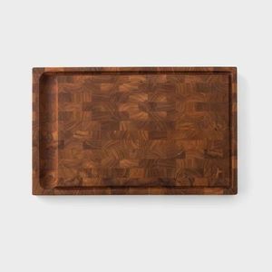 Tabla de cortar de madera maciza natural para cocina, para preparar alimentos, cortar verduras, frutas, carne, pan, queso, madera duradera - Product Image 4