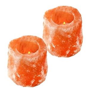 Portavelas de Sal del Himalaya Hechos a Mano al por Mayor, Forma Natural - Product Image 2
