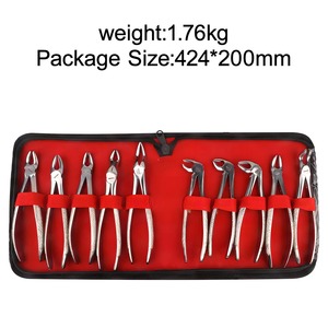 10Pcs/<b>Set</b> Dental Extraction Forceps Kit Stainless Steel Dental Tool Manual Power Dental <b>Plier</b> Tooth Crown Remover Clinic Use - Product Image 1
