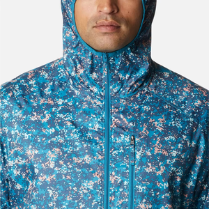 Men Printed Windbreaker <b>Jacket</b> <b>Lightweight</b> Hooded Waterproof <b>Running</b> <b>Jacket</b> Outdoor Sports ZipUp Rain Coat Custom Logo Wholesale - Product Image 6