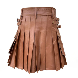Black Gothic Steampunk Kilt With <b>Chains</b> And Buckles Asymmetrical Design - Product Image 5