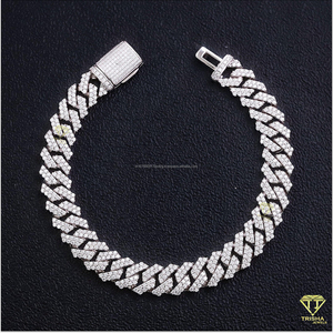 Cadena Cubana de Plata Esterlina 925 con Diamantes de Moissanita de 12mm, Joyería Hip Hop de Miami para Hombre, ¡Venta Caliente! - Product Image 3
