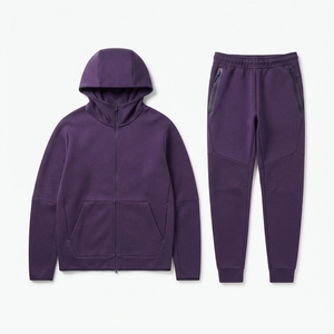 Commande en gros de survêtements techniques en molleton personnalisés pour l'entraînement sportif avec poches zippées - Product Image 4