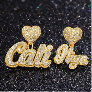 Collier unisexe Hip Hop en argent 925 plaqué rhodium, avec pendentif Moissanite en forme de cœur, lettre initiale personnalisée en écriture cursive, idéal pour les fêtes - Product Image 5