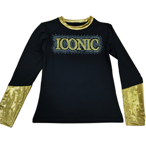 ชุดยูนิฟอร์มเชียร์ลีดเดอร์เด็กแบบเสื้อชั้นใน ผลิตตามสั่ง (OEM) สำหรับการแข่งขัน  ผ้าสแปนเด็กซ์/โพลีเอสเตอร์ พิมพ์ลายด้วยความร้อน - Product Image 1