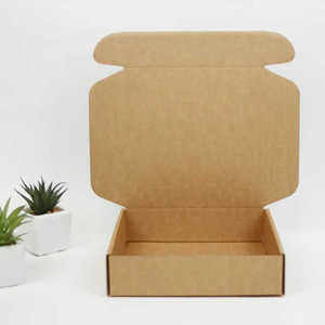 Custom Square Corrugated Cardboard Shipping <b>Boxes</b> with Lid for Underwear, Socks & Apparel Packaging - Product Image 1