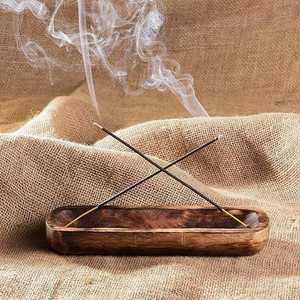 Porta Incienso de Madera Portátil de Alta Calidad de la India, Quemador de Incienso de Madera Natural para Meditación Terapéutica y Decoración - Product Image 1