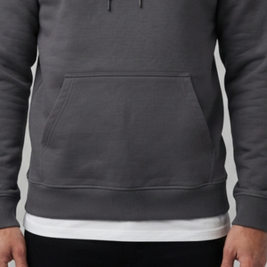 Sudadera con Capucha para Hombre, Color Gris Oscuro, Felpa de Algodón, Corte Regular, Logotipo Bordado, Bolsillo Delantero, Transpirable, para Invierno - Product Image 5