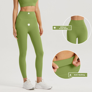 Leggings de sport pour femme, vert, taille mi-haute, extensibles, en dentelle, longueur intégrale, pour yoga, gym, entraînement, fitness, tenue de sport, entraînement sportif, coupe ajustée, usage quotidien, séchage rapide - Product Image 6