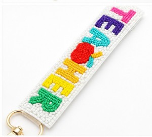 Llavero de pulsera con cuentas para profesores, mini, portátil, con cierre de broche, unisex, creativo, con patrón de letras, de tela no tejida - Product Image 5