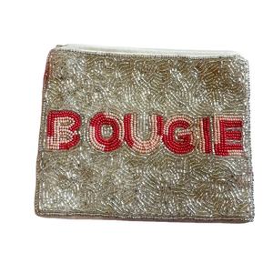 Mini bolso con cremallera para mamá con cuentas de día de juego bordado de declaración de moda con elegante ternura hecha a mano y atractivo elegante de la India - Product Image 4