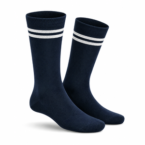 Custom Manufacturer Crew <b>Socks</b> with <b>White</b> Stripe Design Premium Comfort Sports and Casual Wear - Product Image 5