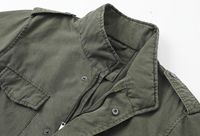 Veste Safari en Toile Vert Olive pour Homme, Col Montant, Fermeture Éclair, Épaulettes, Style Vêtement de Travail, Grande Taille, Vêtement d'Extérieur, Coupe Droite