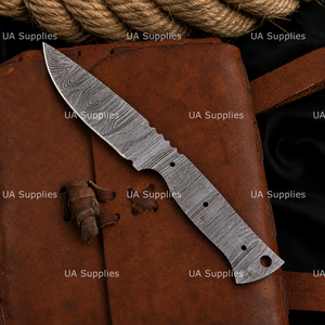 Cuchillo de Caza Hecho a Mano de Acero de Damasco, Hoja Lisa con Punta Caída, Producción Personalizada OEM ODM, Proveedor Mayorista de Fábrica - Product Image 5