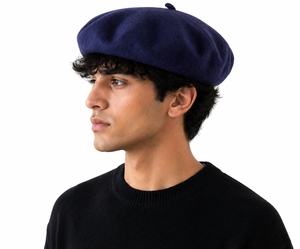 Béret unisexe personnalisable en laine douce, style français, classique, décontracté, chaud et confortable, sensation douce - Product Image 4