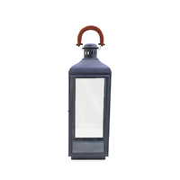 Nouvel ensemble décoratif de 6 lanternes en métal et verre couleur zinc, porte-bougie pour festivals et décoration d'hôtel, personnalisable