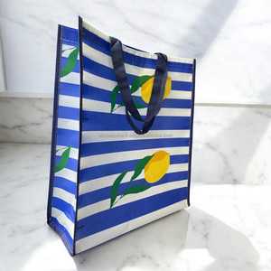 Wholesale Customizable Eco-Friendly RPET <b>Woven</b> Handled Shoulder Closure Durable Recycled Material Custom Grocery Gift <b>Bags</b> Made - Product Image 1