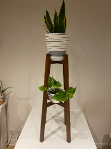 Luxury Handmade Two Tier Wood Plant Stand Elegant Flower <b>Pot</b> Shelf for Modern Home Interior Decor - Product Image 5