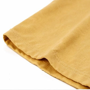 เสื้อยืดคอกลมแขนสั้นผ้าฝ้ายคุณภาพสูง 100% เนื้อหนา สีพื้น สไตล์ลำลองสำหรับผู้ชาย - Product Image 3