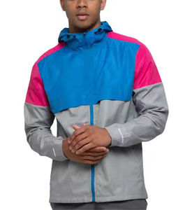 Veste de pluie en polyester doux pour homme, grande taille, coupe-vent respirant et tendance pour la course en extérieur, imperméable et style décontracté - Product Image 1